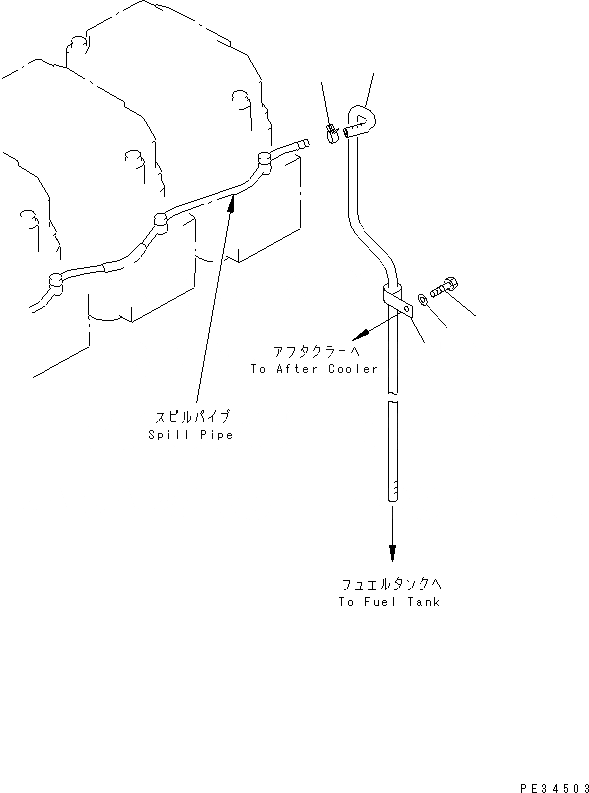 Схема запчастей Komatsu SA6D140-1HH - ВОЗВРАТ ТОПЛИВА ДВИГАТЕЛЬ
