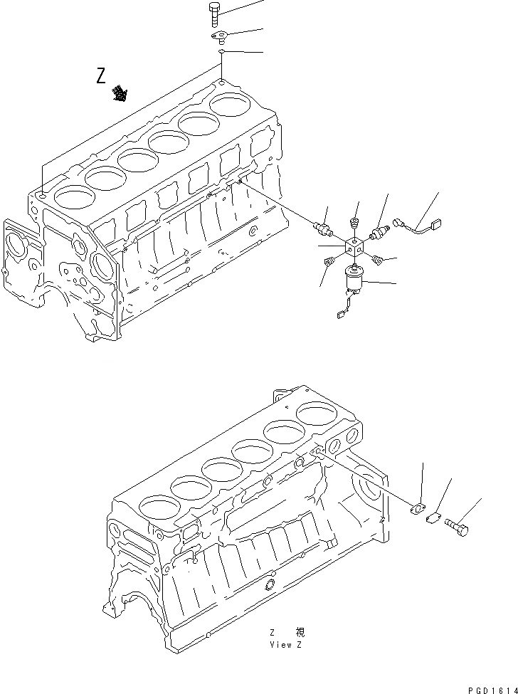Схема запчастей Komatsu SA6D140-1LL - БЛОК ЦИЛИНДРОВ (/) (МАСЛ. ДАТЧИК ДАВЛЕНИЯ И ПЕРЕКЛЮЧАТЕЛЬ)(№-) ДВИГАТЕЛЬ