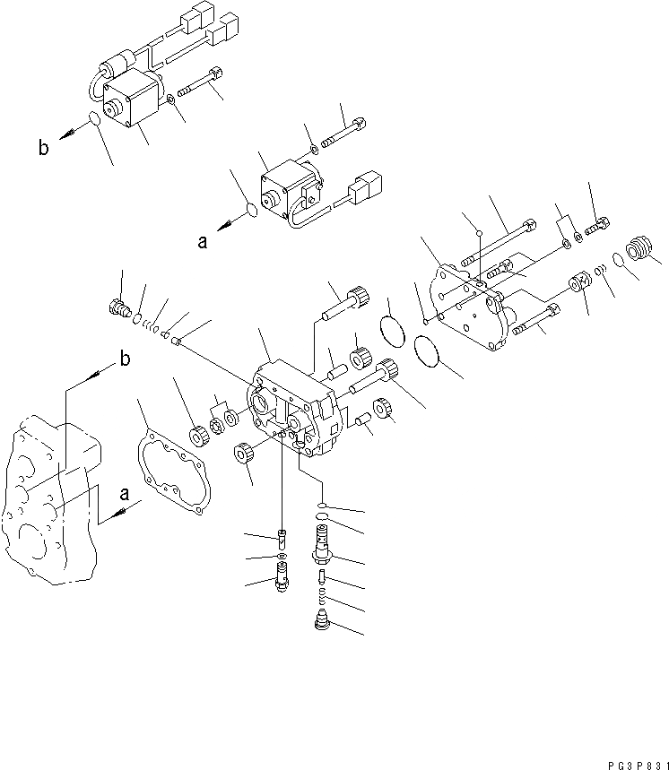 Схема запчастей Komatsu SA6D140-1LL - ТОПЛ. НАСОС (РЕГУЛЯТОР) (/) (ВНУТР. ЧАСТИ)(№-) ДВИГАТЕЛЬ