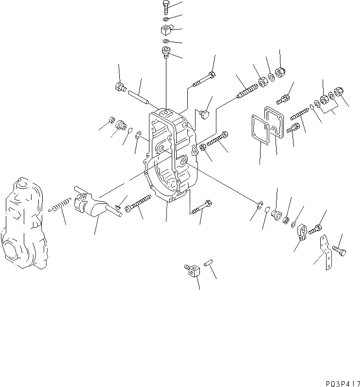 Схема запчастей Komatsu SA6D140-1K-A - ТОПЛ. НАСОС (РЕГУЛЯТОР) (/)(№8-) ТОПЛИВН. СИСТЕМА