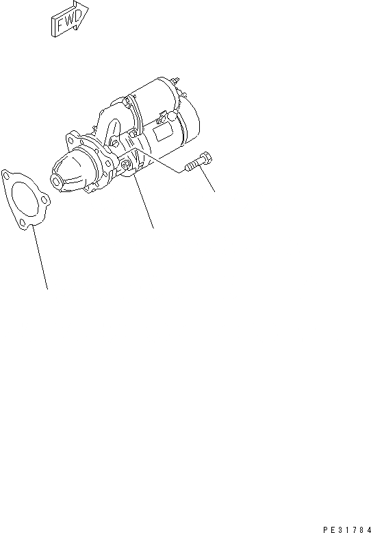 Схема запчастей Komatsu SA6D140-A-1T - СТАРТЕР И КРЕПЛЕНИЕ ЭЛЕКТРИКА