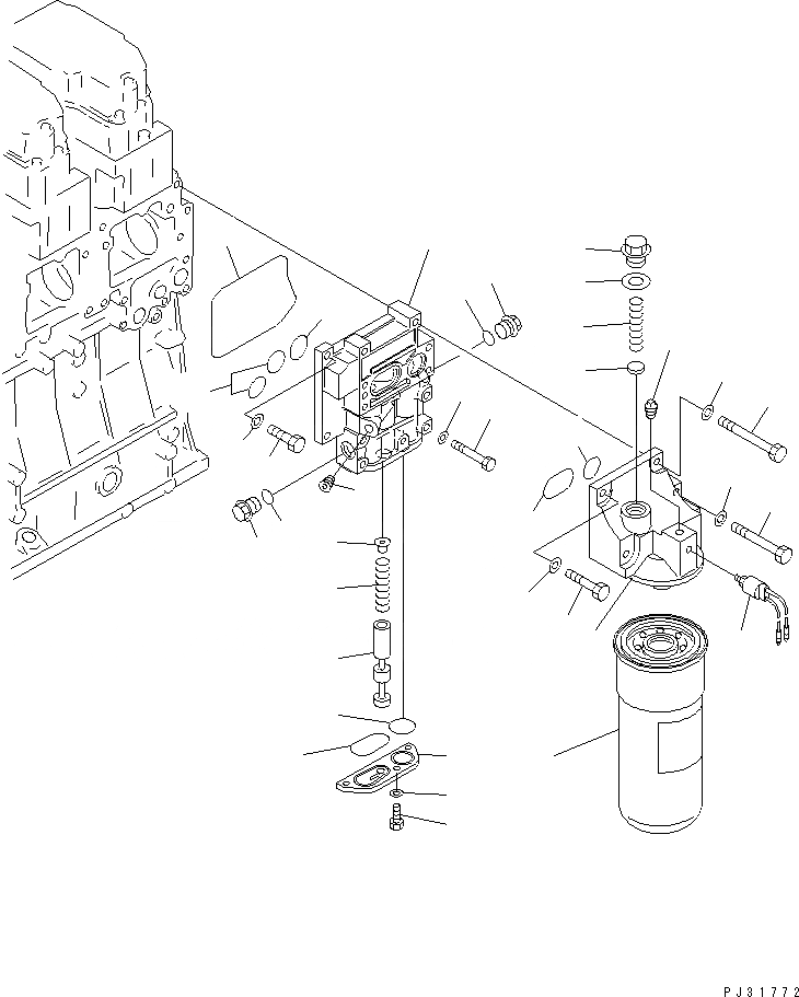 Схема запчастей Komatsu SA6D140-A-1U - МАСЛ. ФИЛЬТР СИСТЕМА СМАЗКИ МАСЛ. СИСТЕМА
