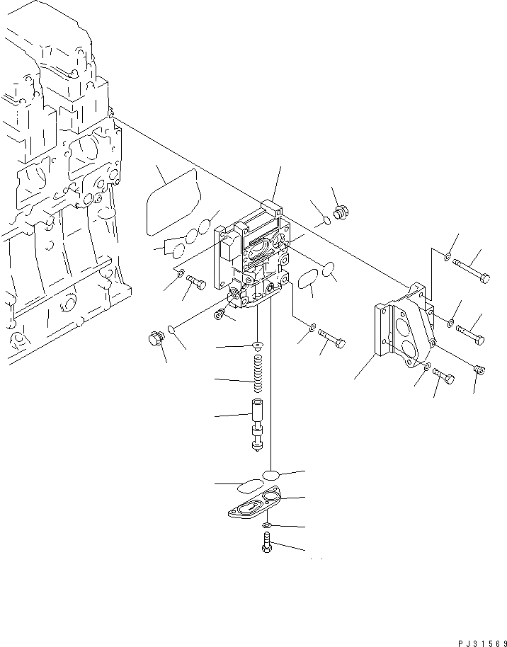 Схема запчастей Komatsu SA6D140-1E - МАСЛ. ФИЛЬТР КОРПУС СИСТЕМА СМАЗКИ МАСЛ. СИСТЕМА
