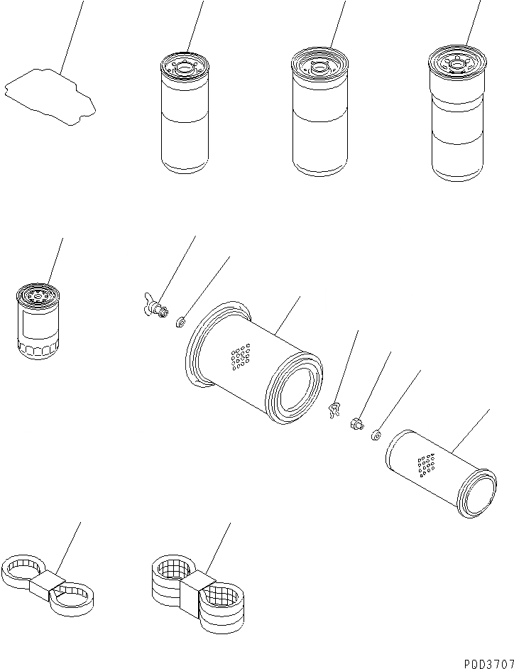 Схема запчастей Komatsu SA6D140-1P - ЗАП. ЧАСТИ(№-) ДВИГАТЕЛЬ