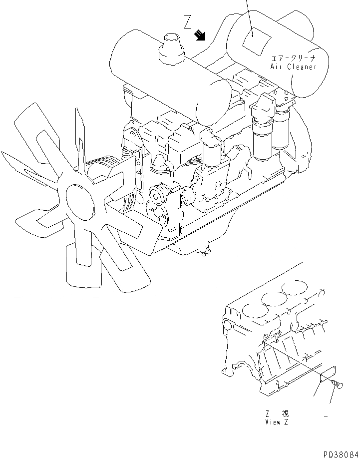 Схема запчастей Komatsu SA6D140-1EE - ТАБЛИЧКИ ПЛАСТИНА (ЯПОН.-АНГЛ.) ДВИГАТЕЛЬ