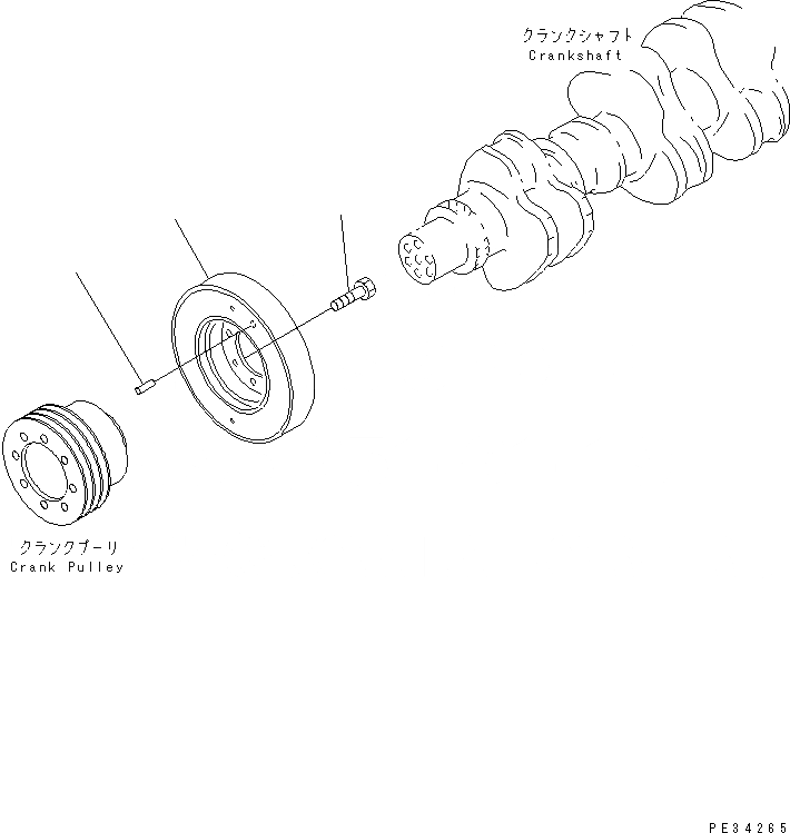 Схема запчастей Komatsu SA6D140-1PP - ДЕМПФЕР ДВИГАТЕЛЬ