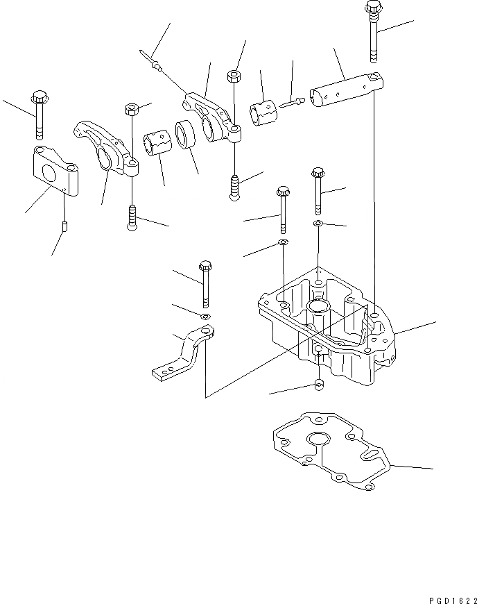 Схема запчастей Komatsu SA6D140-1PP - КОРОМЫСЛО¤ ДРУГОЕ ДВИГАТЕЛЬ