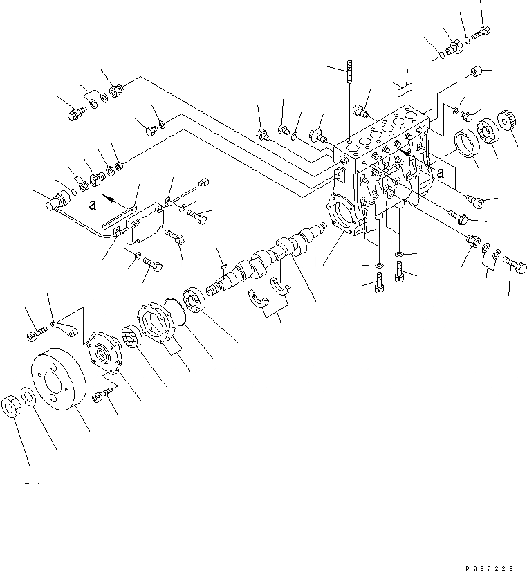 Схема запчастей Komatsu SA6D140-1PP - ТОПЛ. НАСОС (НАСОС) (/) (ВНУТР. ЧАСТИ) ДВИГАТЕЛЬ