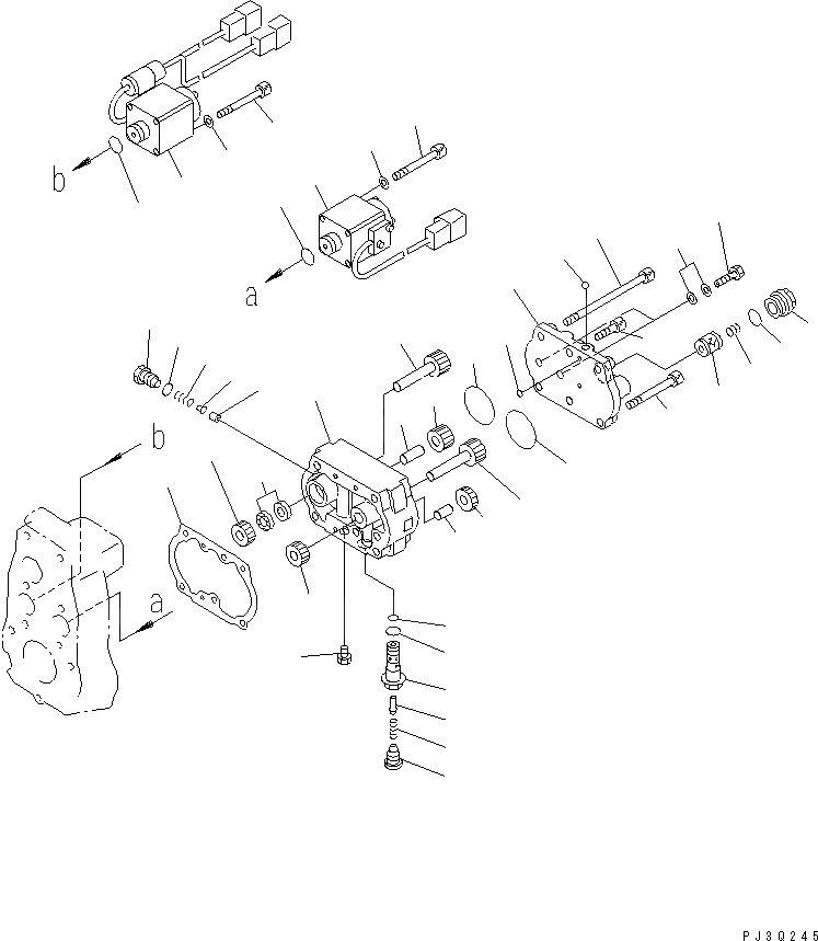Схема запчастей Komatsu SA6D140-1PP - ТОПЛ. НАСОС (РЕГУЛЯТОР) (/) (ВНУТР. ЧАСТИ) ДВИГАТЕЛЬ