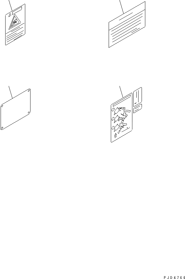 Схема запчастей Komatsu SA6D140-1PP - ПРЕДУПРЕЖДАЮЩ. МАРКИРОВКА ДВИГАТЕЛЬ