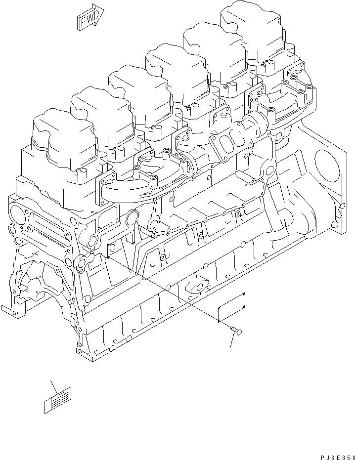 Схема запчастей Komatsu SA6D140E-3E-7 - ТАБЛИЧКИ (АНГЛ.) (ОГРАНИЧЕНИЯ ПО ВЫБРОСУ ЕВРОП.) ДВИГАТЕЛЬ