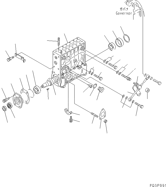 Схема запчастей Komatsu SA6D140E-2A-7 - ТОПЛ. НАСОС (НАСОС) (/) (ВНУТР. ЧАСТИ) ДВИГАТЕЛЬ