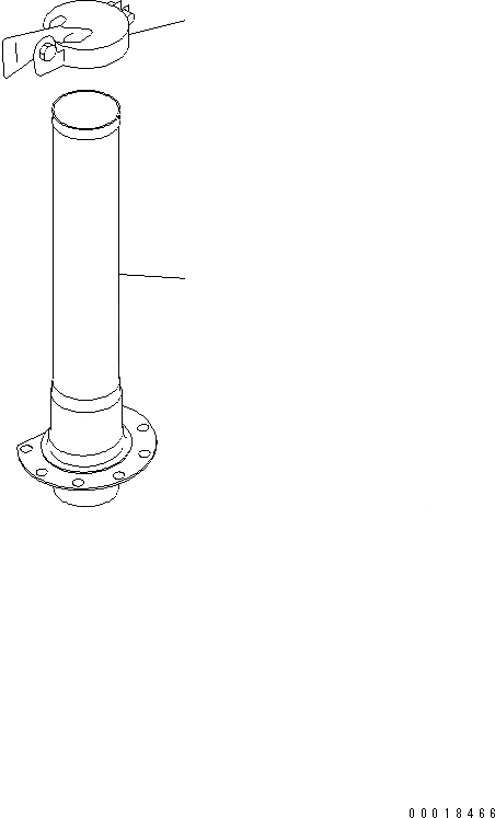 Схема запчастей Komatsu SA6D140E-2A-7 - ВЫХЛОПНАЯ ТРУБА (С КРЫШКА)(№77-8) ДВИГАТЕЛЬ