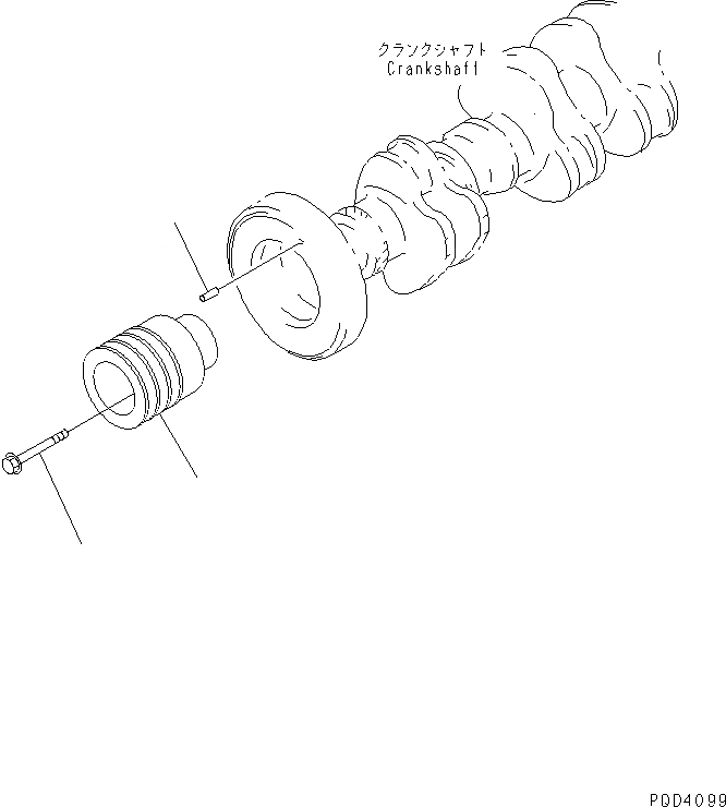 Схема запчастей Komatsu SA6D140-2D-G - ШКИВ КОЛЕНВАЛА(№78-) ДВИГАТЕЛЬ
