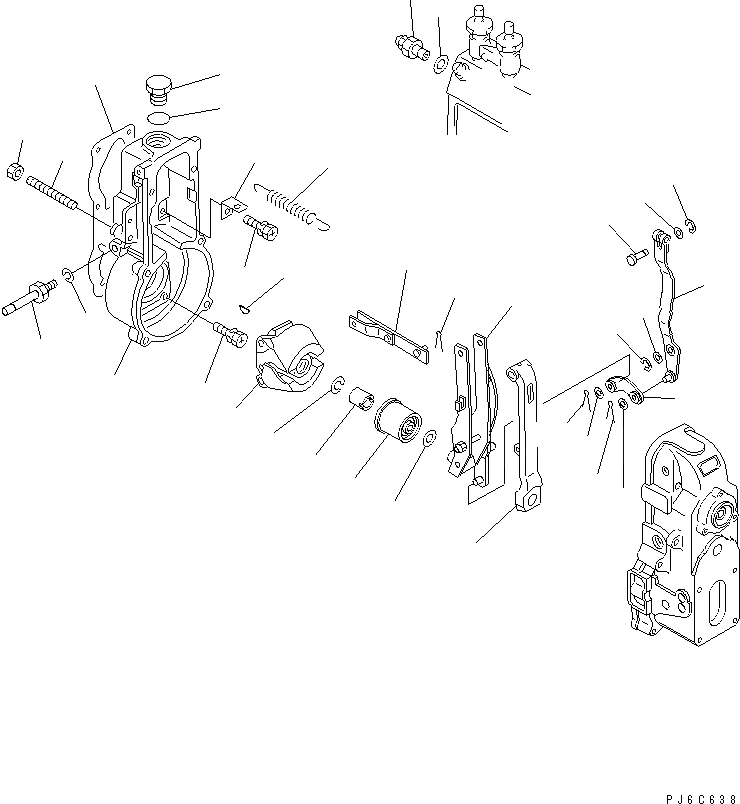 Схема запчастей Komatsu SA6D140-2D-G - ТОПЛ. НАСОС (РЕГУЛЯТОР) (/) (ВНУТР. ЧАСТИ)(№97-) ДВИГАТЕЛЬ