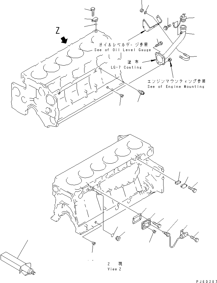 Схема запчастей Komatsu SA6D140-2B-G - БЛОК ЦИЛИНДРОВ КОМПОНЕНТЫ(№8-) ДВИГАТЕЛЬ