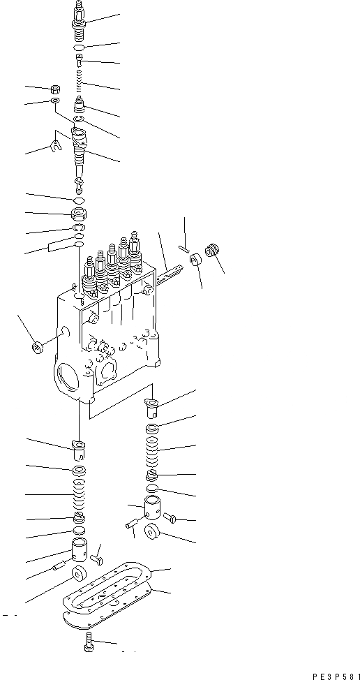 Схема запчастей Komatsu SA6D140-2B-G - ТОПЛ. НАСОС (НАСОС) (/) (ВНУТР. ЧАСТИ)(№9-) ДВИГАТЕЛЬ