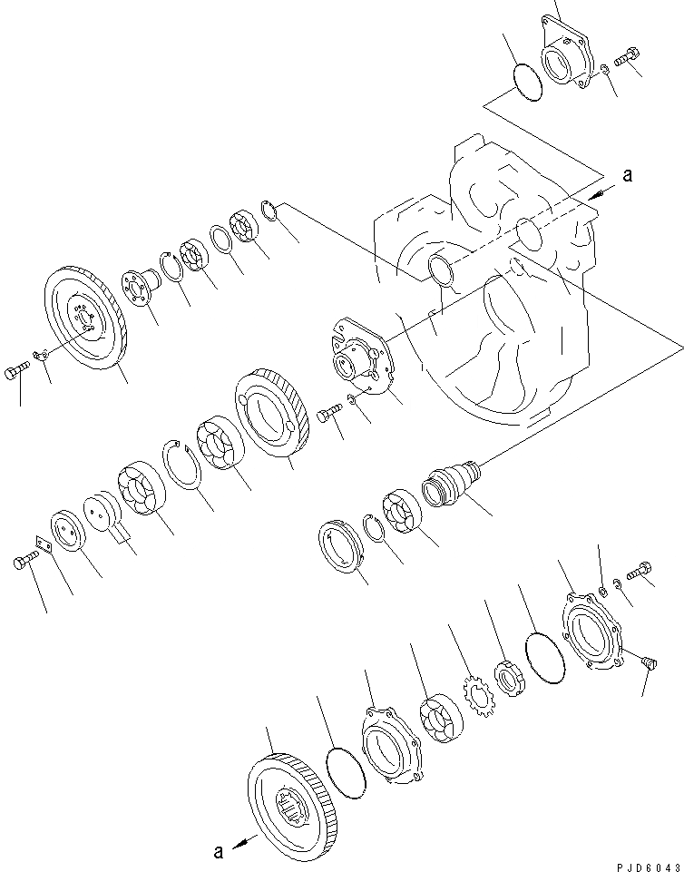 Схема запчастей Komatsu SA6D155-4A-35 - МЕХ-М ОТБОРА МОЩНОСТИ БЛОК ЦИЛИНДРОВ