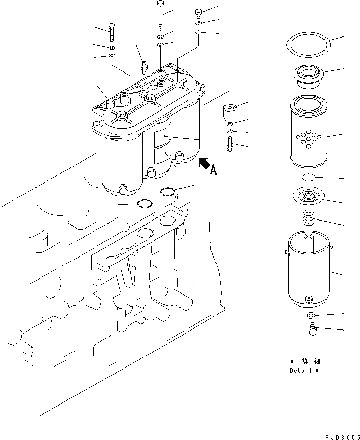 Схема запчастей Komatsu SA6D155-4A-35 - МАСЛ. ФИЛЬТР(№8-899) СИСТЕМА СМАЗКИ МАСЛ. СИСТЕМА