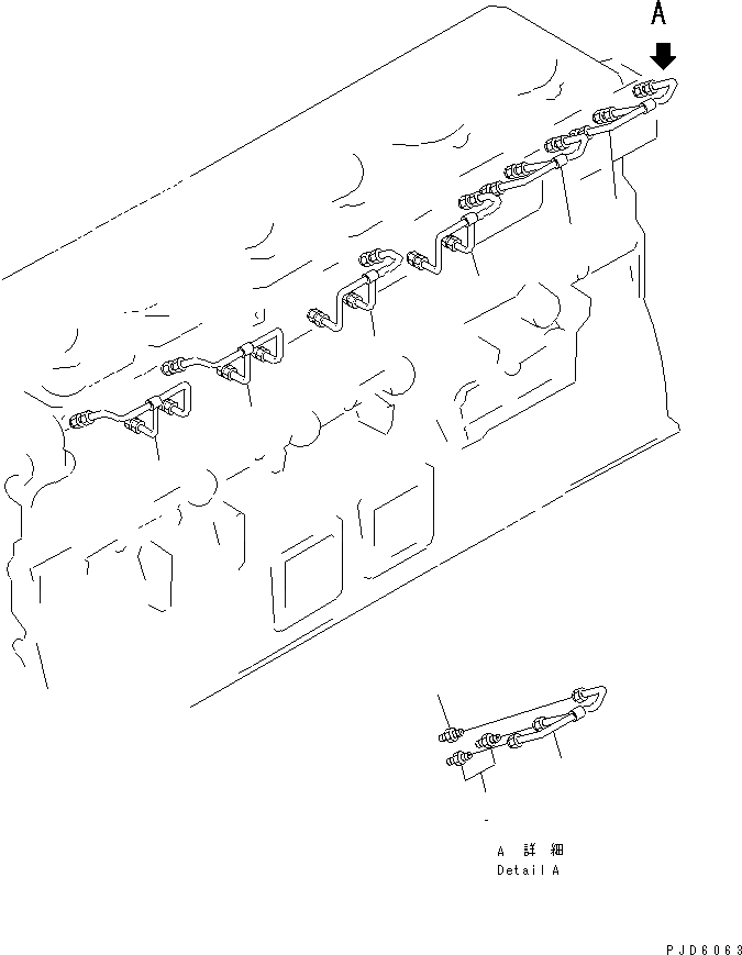 Схема запчастей Komatsu SA6D155-4A-35 - РАСПРЕДВАЛ СИСТЕМА СМАЗКИ МАСЛОПРОВОДЯЩАЯ ЛИНИЯ СИСТЕМА СМАЗКИ МАСЛ. СИСТЕМА