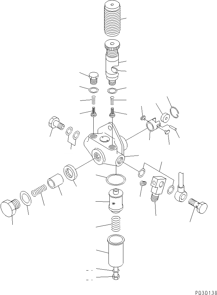 Схема запчастей Komatsu SA6D155-4A-35 - ТОПЛ. НАСОС (/) (TBG СПЕЦ-Я)(№9-) ТОПЛИВН. СИСТЕМА
