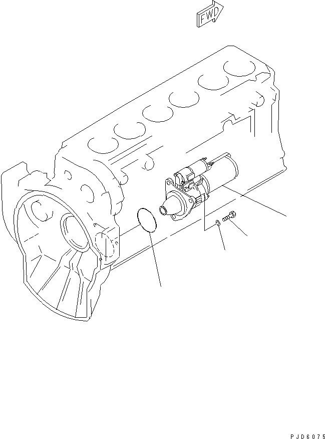 Схема запчастей Komatsu SA6D155-4A-35 - СТАРТЕР И КРЕПЛЕНИЕ (KW)(№878-) ОХЛАЖД-Е И ЭЛЕКТРИКА