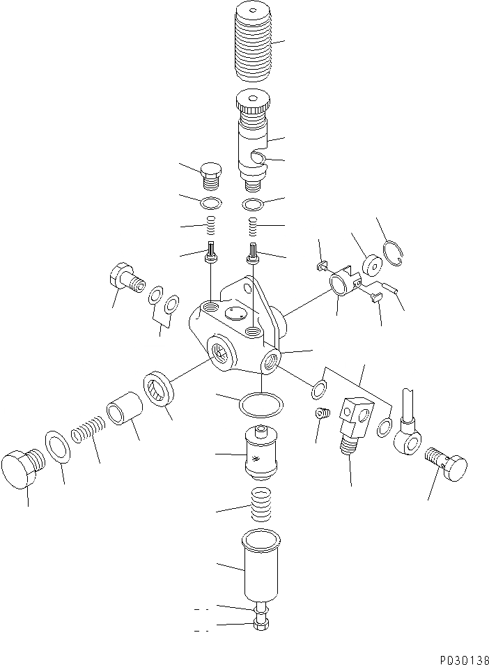 Схема запчастей Komatsu SA6D155-4A-35 - ТОПЛ. НАСОС (/) ТОПЛИВН. СИСТЕМА