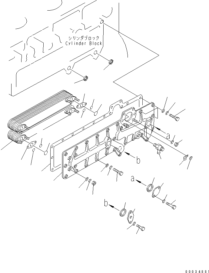 Схема запчастей Komatsu SA6D155-4A - СИСТЕМА СМАЗКИ МАСЛООХЛАДИТЕЛЬ СИСТЕМА СМАЗКИ МАСЛ. СИСТЕМА