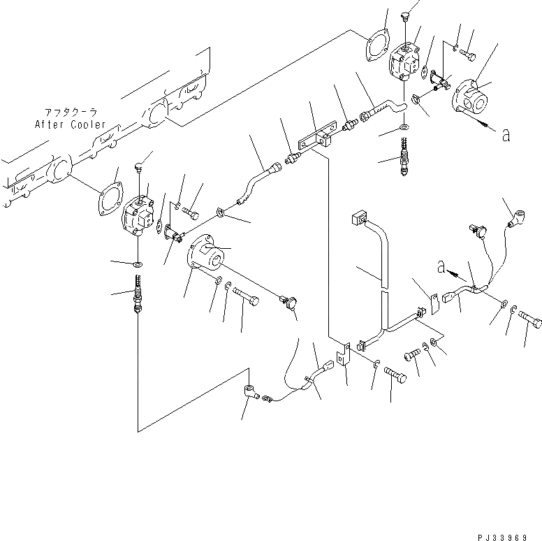 Схема запчастей Komatsu SA6D155-4A - СИСТЕМА ПОДОГРЕВА ВПУСКН. КОЛЛЕКТОРА (/) ТОПЛИВН. СИСТЕМА