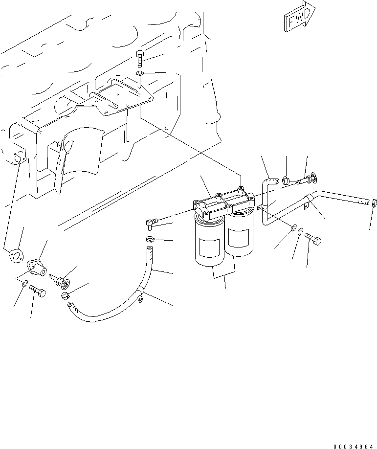 Схема запчастей Komatsu SA6D155-4A - АНТИКОРРОЗ. ЭЛЕМЕНТ И ТРУБЫ СИСТЕМА ОХЛАЖДЕНИЯ