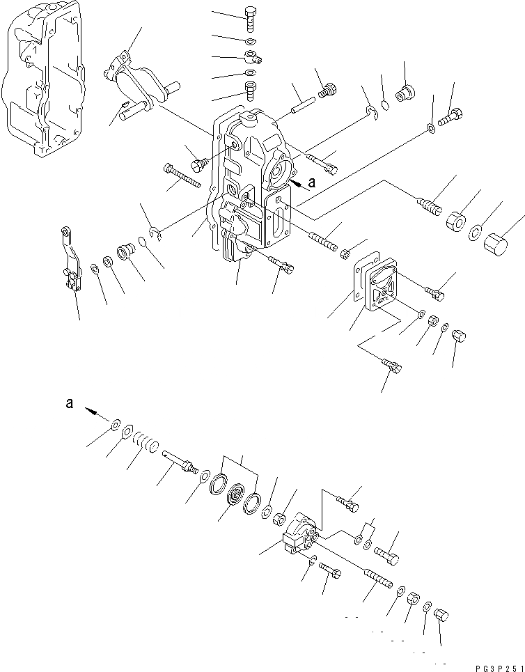 Схема запчастей Komatsu SA6D155-4A - ТОПЛ. НАСОС (РЕГУЛЯТОР) (/) ТОПЛИВН. СИСТЕМА