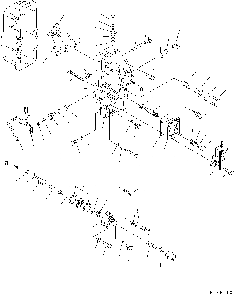 Схема запчастей Komatsu SA6D170-B-1B - ТОПЛ. НАСОС (РЕГУЛЯТОР) (/)(№-) ТОПЛИВН. СИСТЕМА
