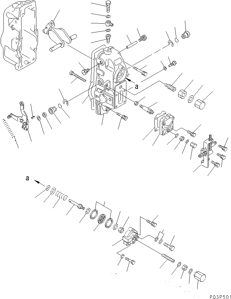 Схема запчастей Komatsu SA6D170-B-1J - ТОПЛ. НАСОС (РЕГУЛЯТОР) (/)(№-) ТОПЛИВН. СИСТЕМА