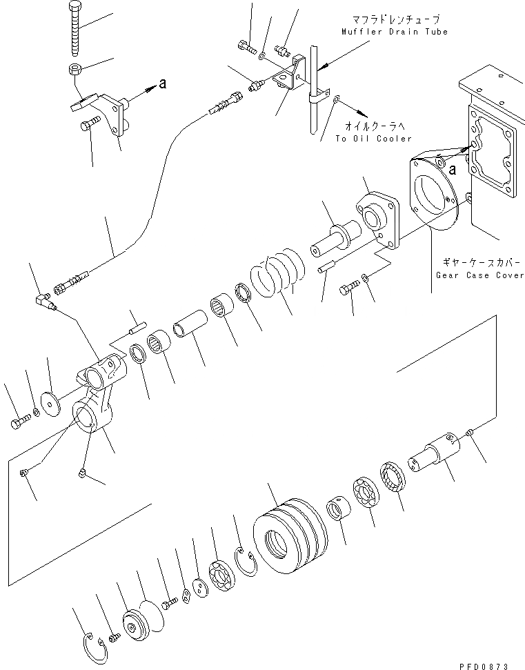 Схема запчастей Komatsu SA6D170E-2A - НАТЯЖНОЙ РОЛИК(№77-) ДВИГАТЕЛЬ