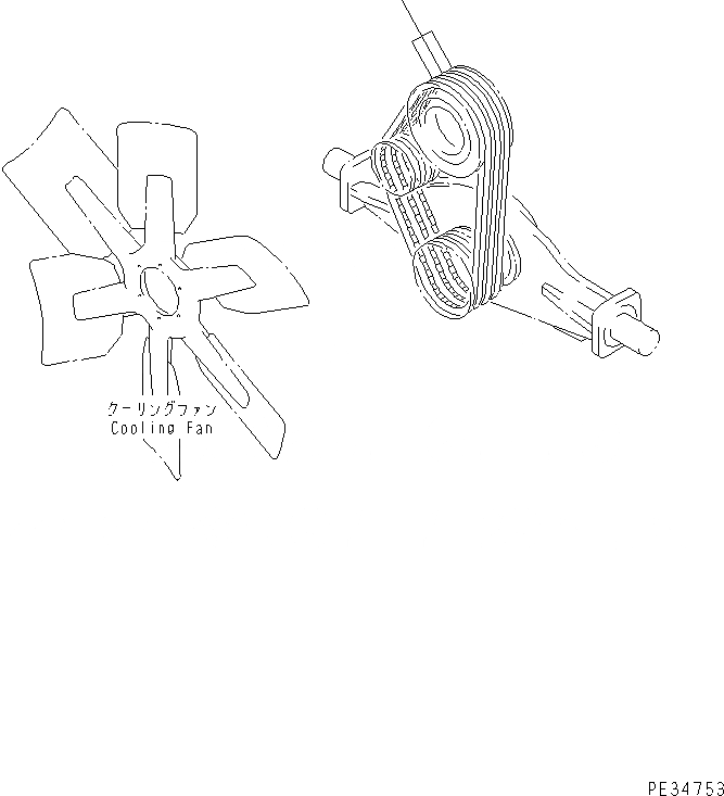 Схема запчастей Komatsu SA6D170E-2A-MC - РЕМЕНЬ ВЕНТИЛЯТОРА(№7-9) ДВИГАТЕЛЬ