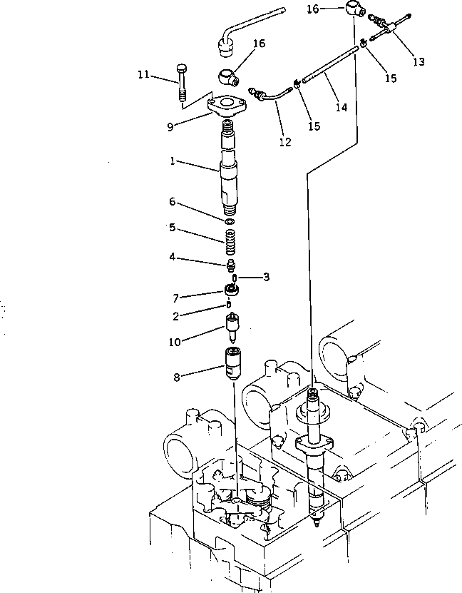 Схема запчастей Komatsu SA6D170-A-1Q - ТОПЛИВН. ФОРСУНКА И СЛИВНАЯ ТРУБКА ТОПЛИВН. СИСТЕМА