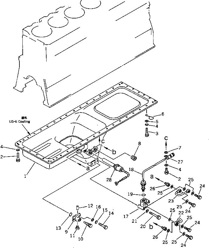 Схема запчастей Komatsu SA6D170-A-1E - МАСЛЯНЫЙ ПОДДОН (МОРОЗОУСТОЙЧИВ. СПЕЦИФИКАЦИЯ.)(№8-) БЛОК ЦИЛИНДРОВ