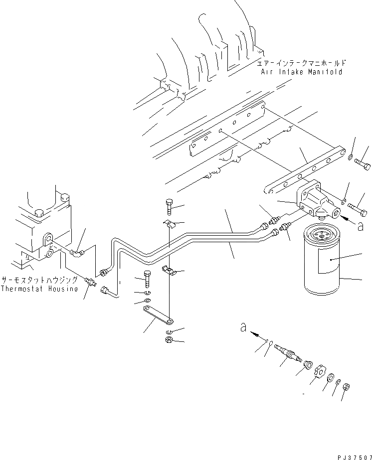 Схема запчастей Komatsu SA6D170-A-1T - АНТИКОРРОЗ. ЭЛЕМЕНТ И ТРУБЫ СИСТЕМА ОХЛАЖДЕНИЯ