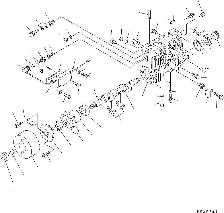Схема запчастей Komatsu SA6D170-A-1P - ТОПЛ. НАСОС (НАСОС) (/) (ДЛЯ ЭЛЕКТРИЧ. РЕГУЛЯТОРА)(№8-) ТОПЛИВН. СИСТЕМА