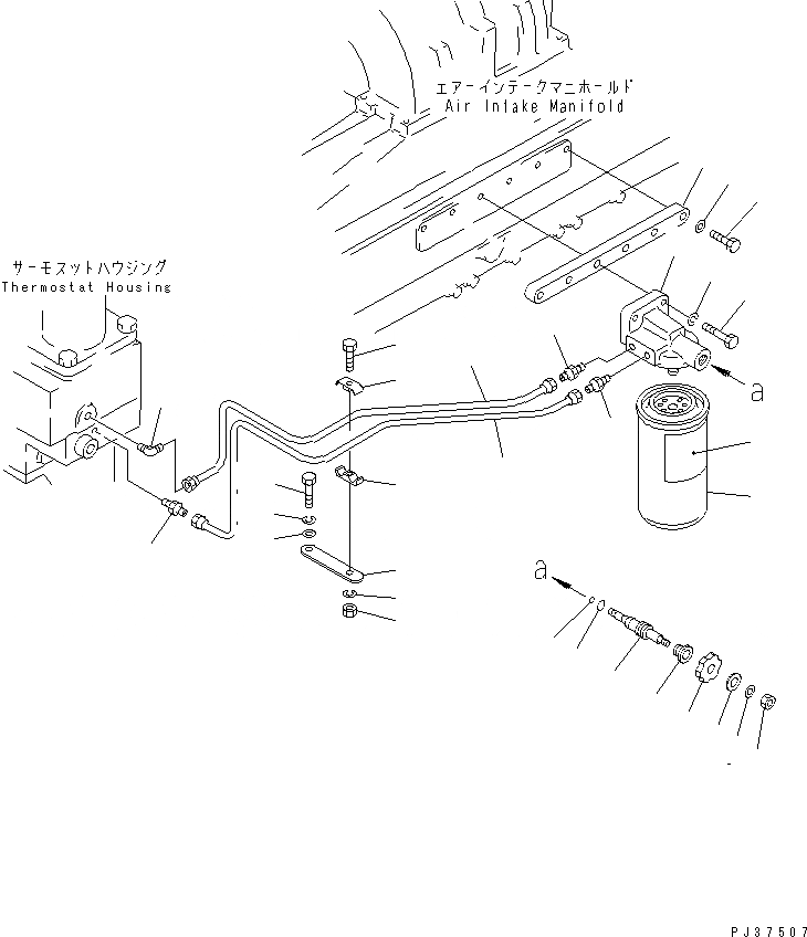 Схема запчастей Komatsu SA6D170-A-1P - АНТИКОРРОЗ. ЭЛЕМЕНТ И ТРУБЫ СИСТЕМА ОХЛАЖДЕНИЯ