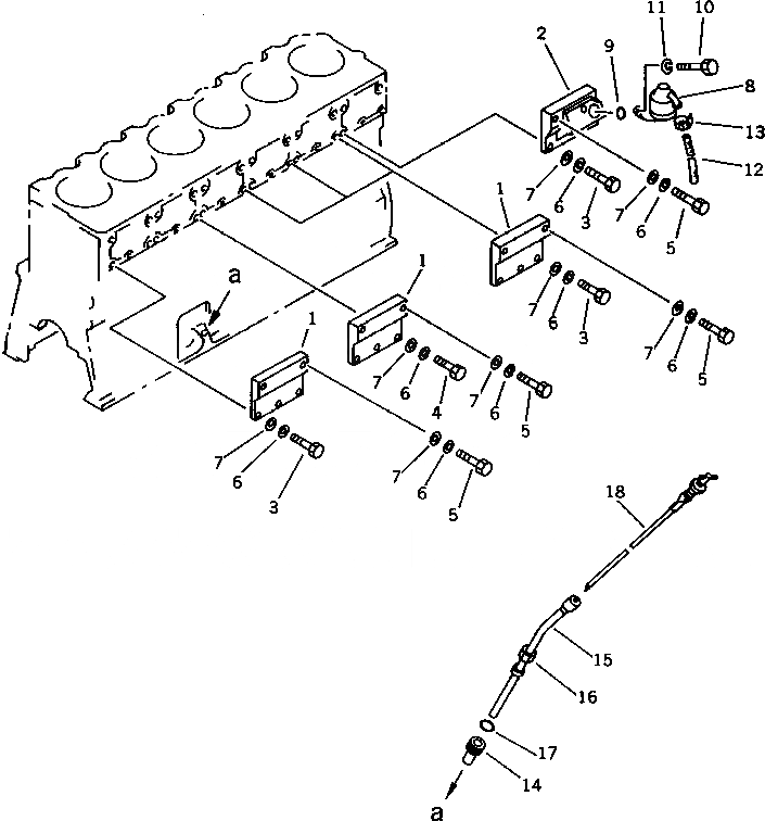 Схема запчастей Komatsu SA6D170-B-1D - БЛОК ЦИЛИНДРОВ COVER БЛОК ЦИЛИНДРОВ