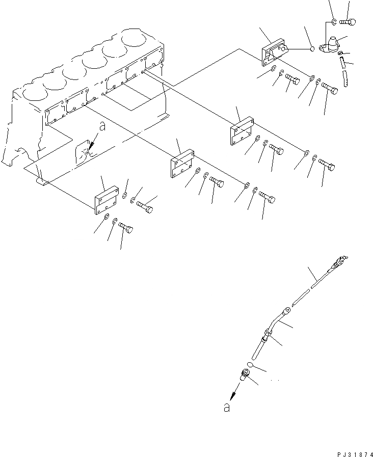 Схема запчастей Komatsu SA6D170-B-1E - БЛОК ЦИЛИНДРОВ COVER БЛОК ЦИЛИНДРОВ