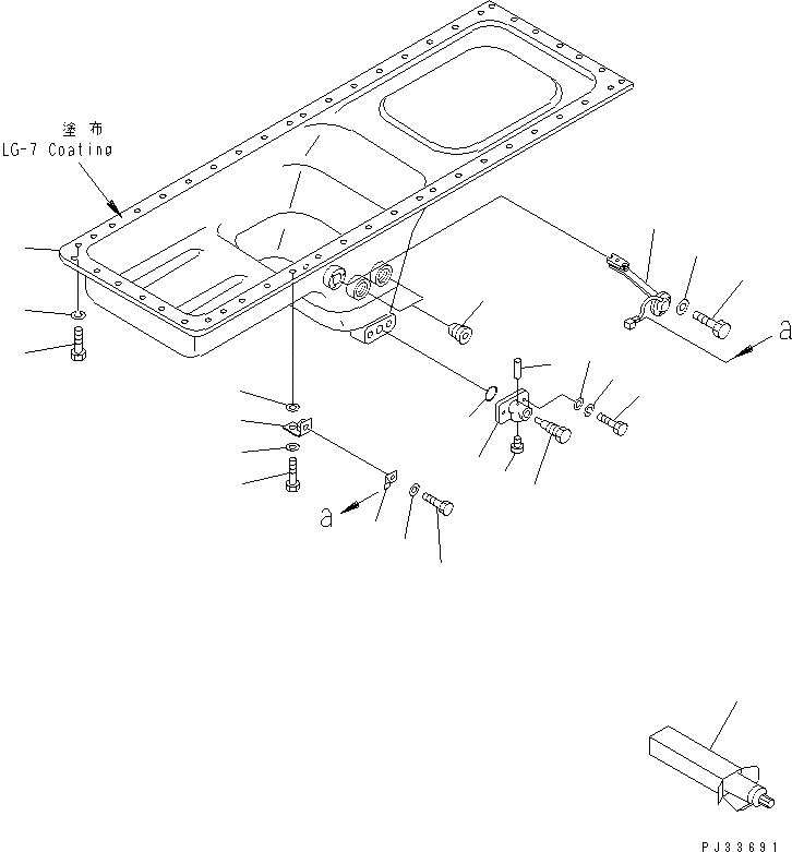 Схема запчастей Komatsu SA6D170-B-1J - МАСЛЯНЫЙ ПОДДОН БЛОК ЦИЛИНДРОВ