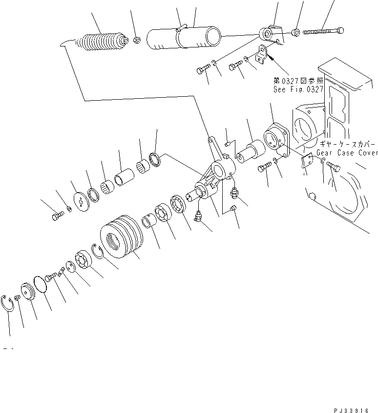 Схема запчастей Komatsu SA6D170-B-1J-R - НАТЯЖНОЙ РОЛИК СИСТЕМА ОХЛАЖДЕНИЯ