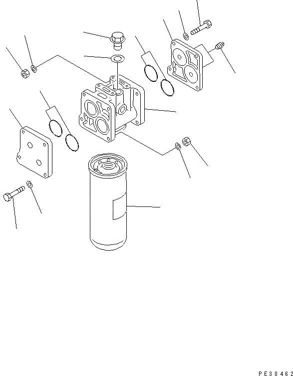 Схема запчастей Komatsu SA6D170-B-1F-SP - МАСЛ. ПРОХОДНОЙ ФИЛЬТР (ШАССИ КРЕПЛЕНИЕ) СИСТЕМА СМАЗКИ МАСЛ. СИСТЕМА