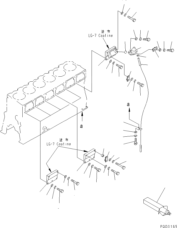 Схема запчастей Komatsu SA6D170E-2E - КРЫШКА ТОЛКАТЕЛЕЙ КЛАПАНА(№89-) ДВИГАТЕЛЬ