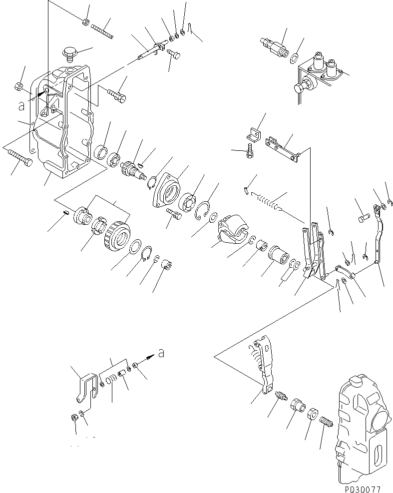 Схема запчастей Komatsu SA6D170E-2E - ТОПЛ. НАСОС (РЕГУЛЯТОР) (/) (ВНУТР. ЧАСТИ)(№89-) ДВИГАТЕЛЬ