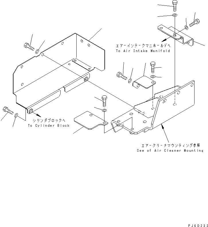 Схема запчастей Komatsu SA6D170E-3A-7 - ТЕРМОЗАЩИТА ДВИГАТЕЛЬ