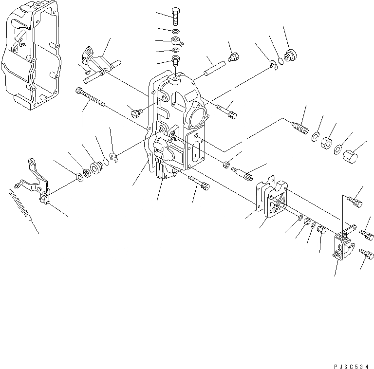 Схема запчастей Komatsu SA6D170E-2A-7 - ТОПЛ. НАСОС (РЕГУЛЯТОР) (/) (ВНУТР. ЧАСТИ)(№7-) ДВИГАТЕЛЬ
