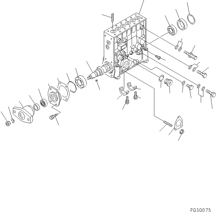 Схема запчастей Komatsu SA6D170E-2E-7W - ТОПЛ. НАСОС (НАСОС) (/) (ВНУТР. ЧАСТИ)(№89-) ДВИГАТЕЛЬ